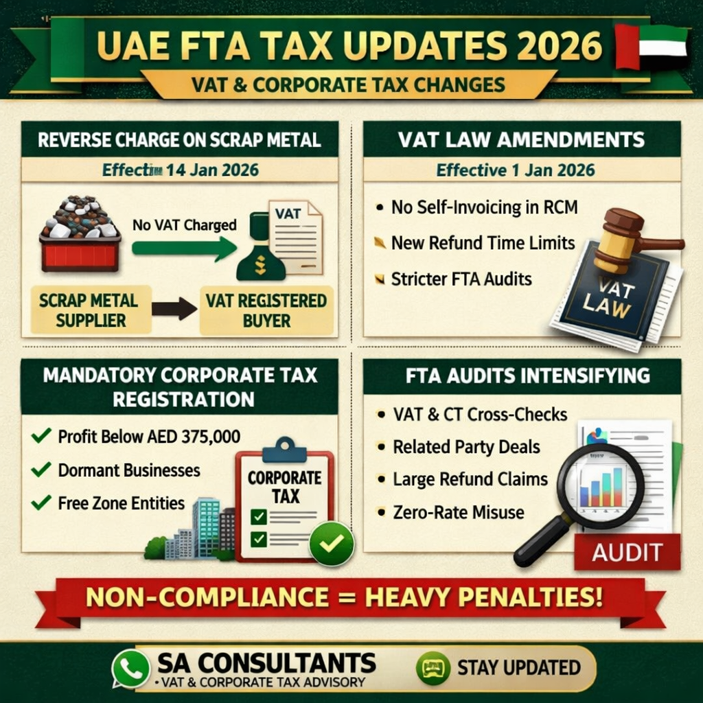 UAE FTA Tax Updates 2026 | VAT & Corporate Tax Compliance Guide