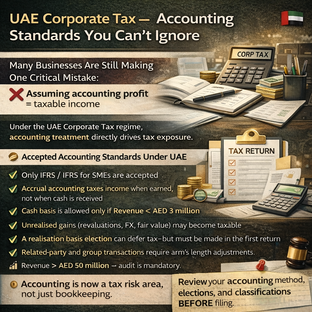 UAE Corporate Tax Accounting Standards | IFRS, Accrual &amp; Audit Rules
