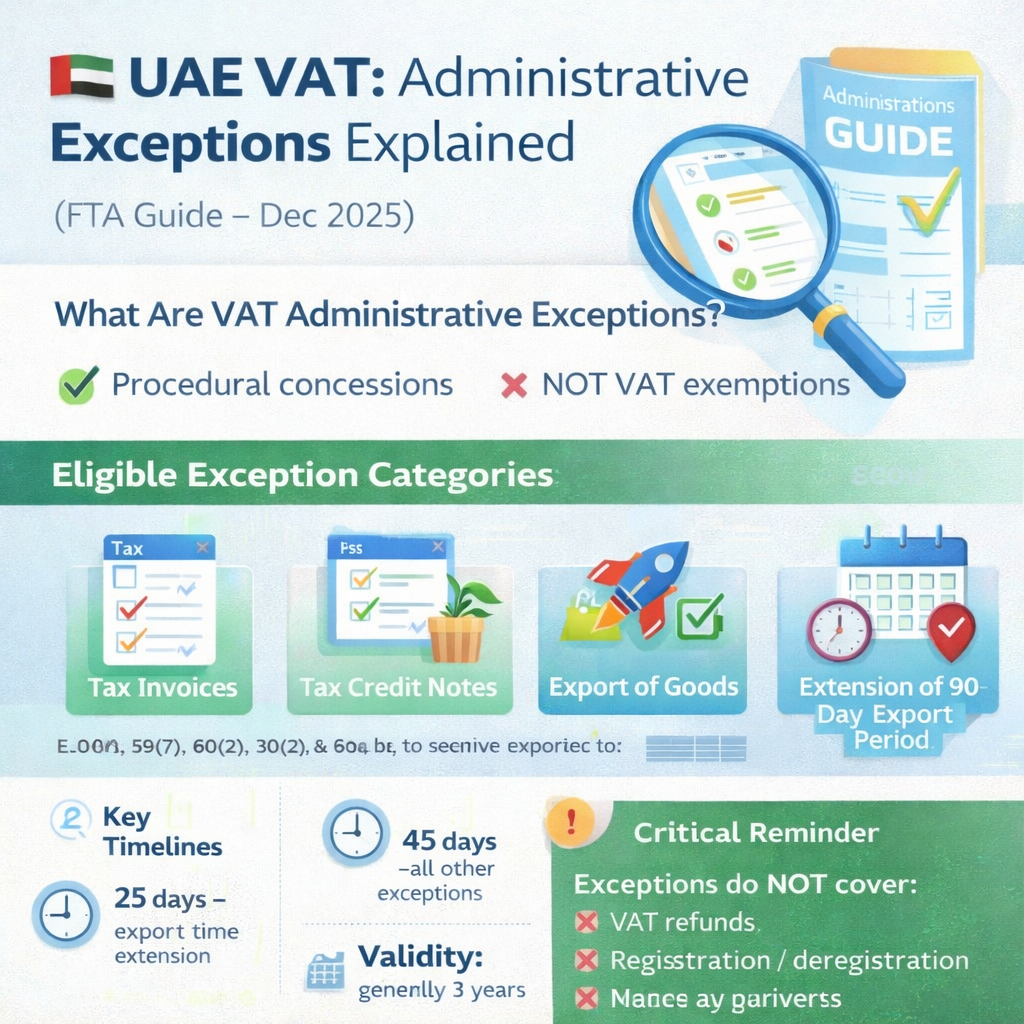 UAE VAT Administrative Exceptions Explained | FTA Guide VATGEX1