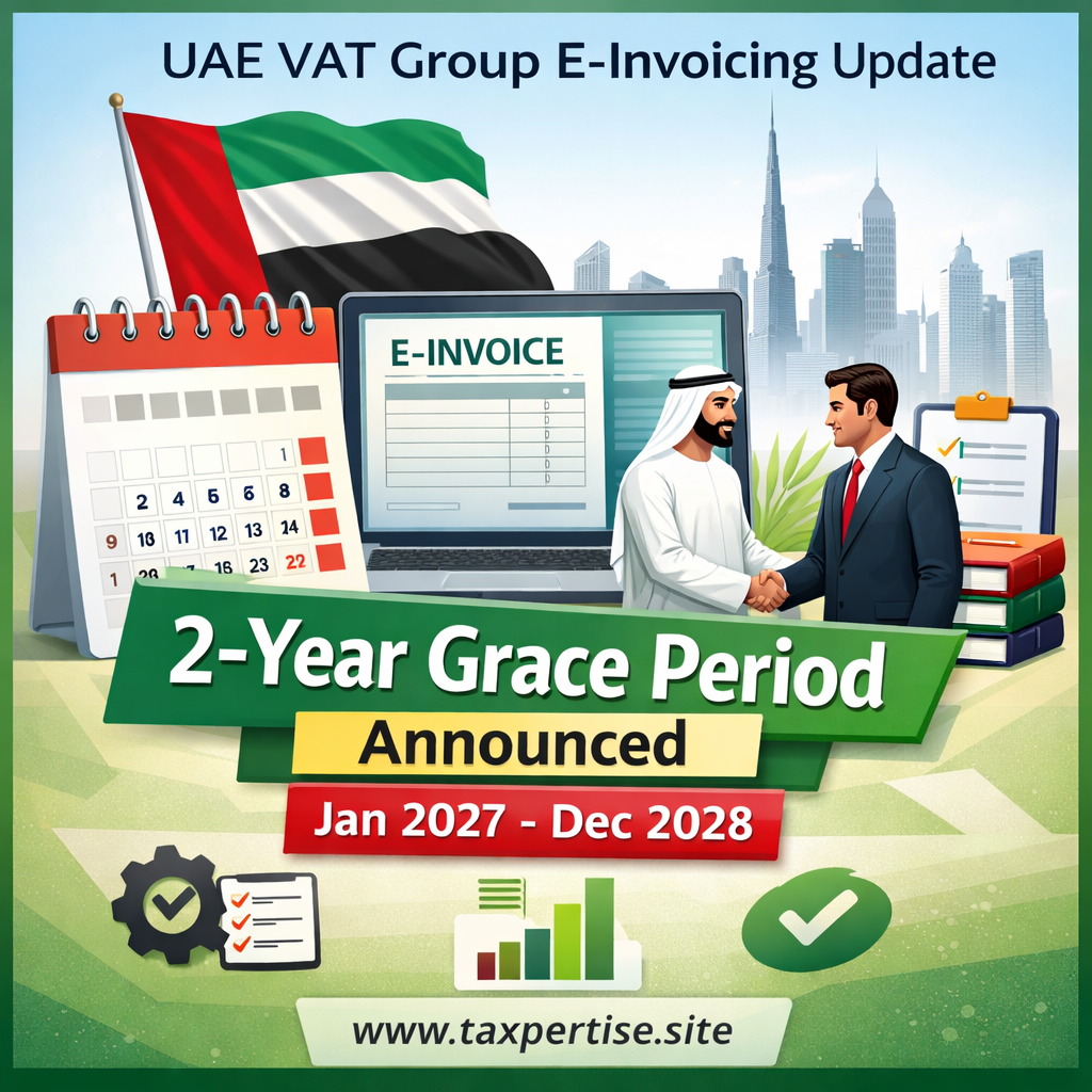 UAE VAT Group E-Invoicing Grace Period – 2 Year Relief for Intra-Group Transactions