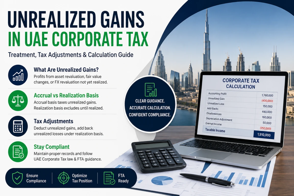 Unrealized Gains in UAE Corporate Tax: Full Technical Guide with Complete Tax Computation (2026)