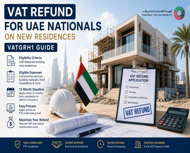 VAT Refund for UAE Nationals on New Residences in UAE – Complete FTA Guide (VATGRH1 Explained)