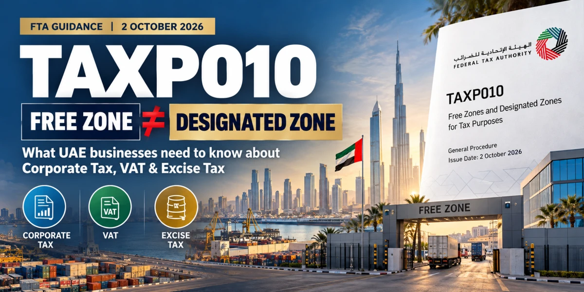 TAXP010 - Free Zones and Designated Zones for UAE Tax Purposes