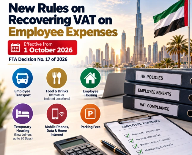 UAE VAT Update: New Rules on Recovering VAT on Employee Expenses from 1 October 2026